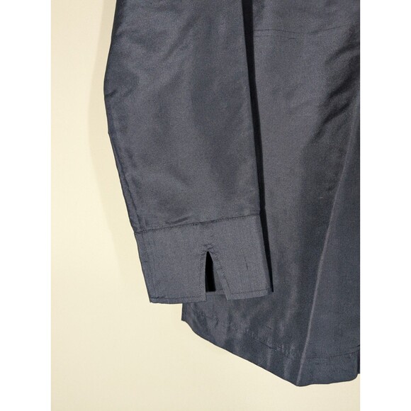 Talbots Womens Navy Long Sleeve Silk Blouse Sz 6 Office Workwear Business Boss - Picture 5 of 7